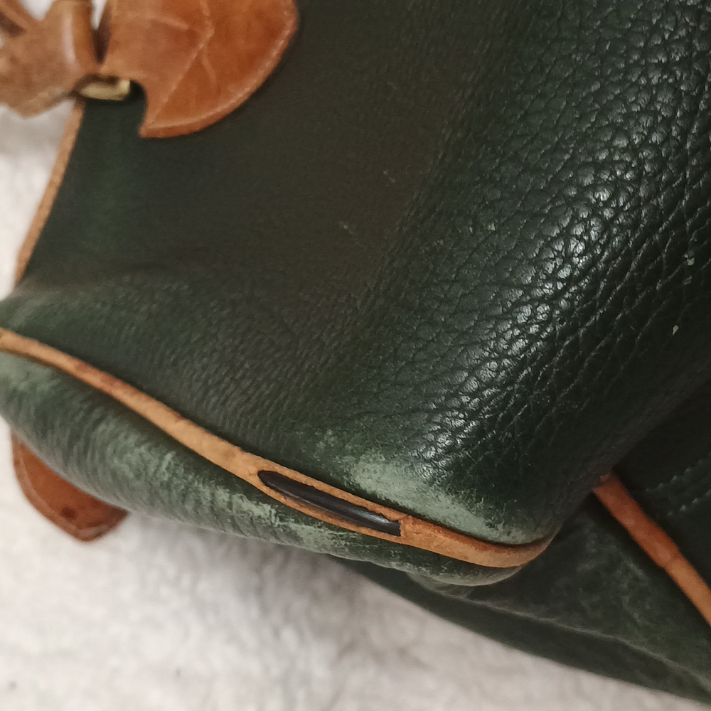 Dooney & Bourke Green and Tan Satchel Structured Design - Picture 6 of 7